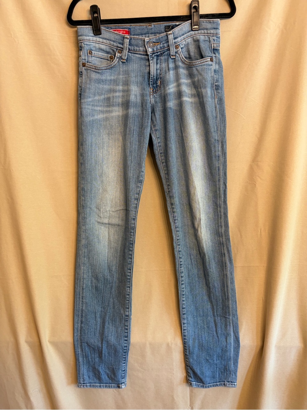 Red Engine Cayenne Low Rise Super Stretch Light Blue Skinny Jeans